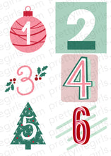 Load image into Gallery viewer, Shoe Organizer Advent Printable Numbers