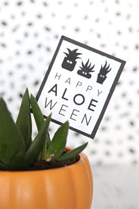 Happy ALOE-Ween Printable Tag