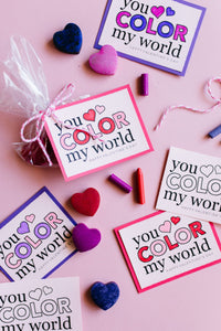 Color Printable Valentine - Heart