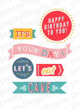 Load image into Gallery viewer, Printable Celebration Cake Topper
