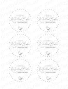 Mulled Cider Candle Printable Tag