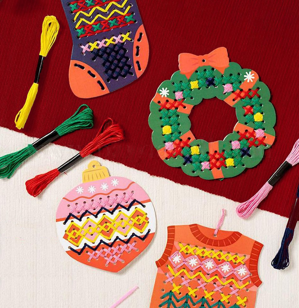 DIY Embroidered Ornaments Kit