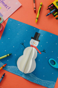 Snowman Pop Up Card Template