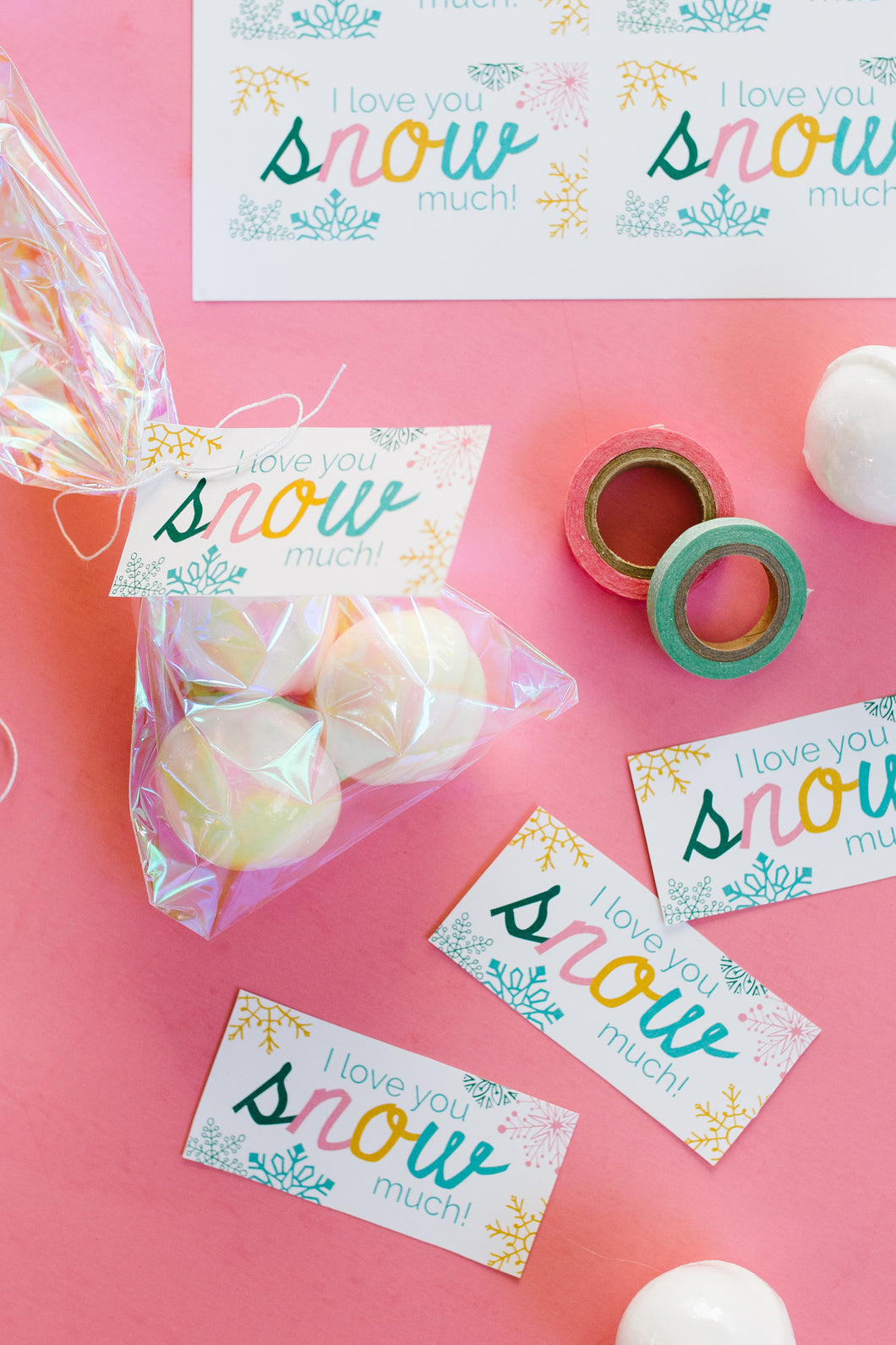 I love you SNOW much printable gift tags The Pretty Life Girls Shop