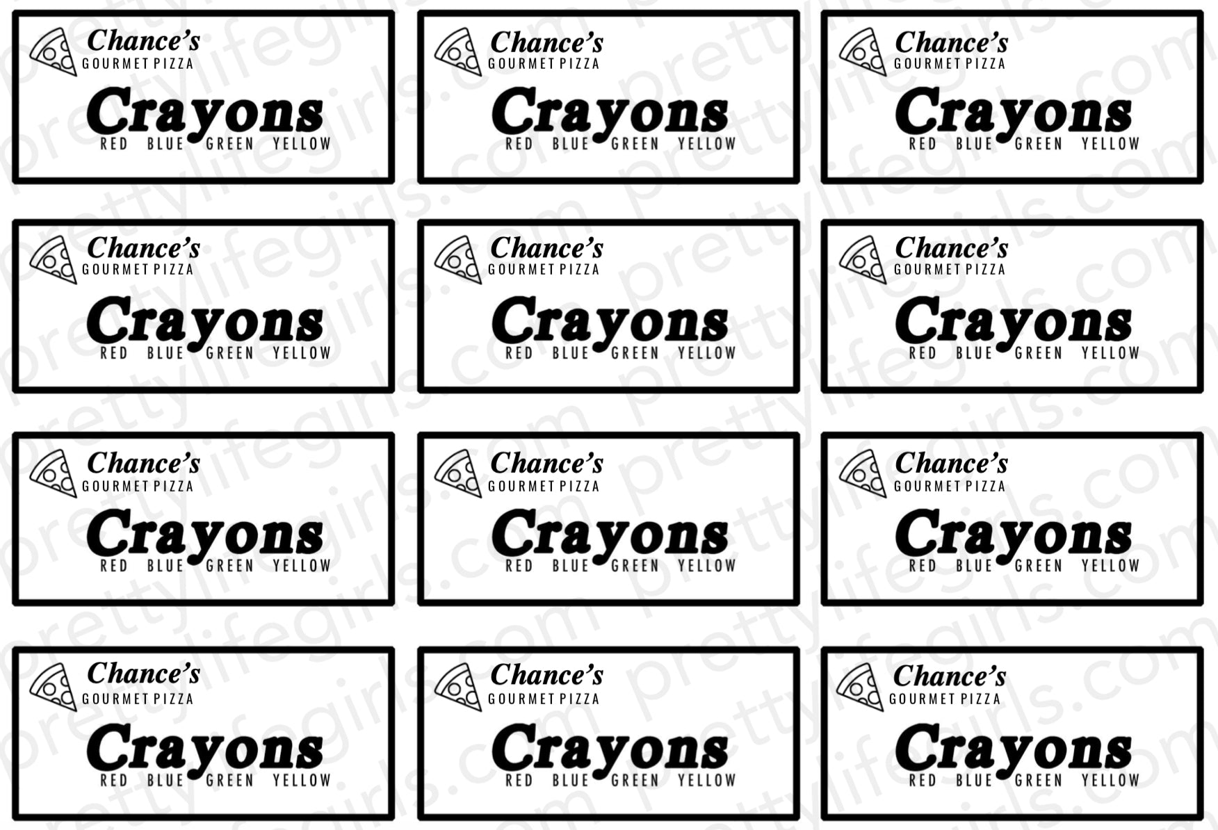 crayon label template