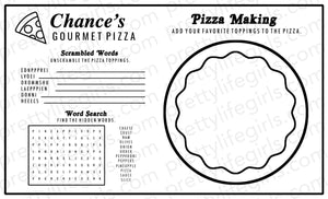 Pizza Party Printables - Customizable Placemats & Crayon Box Labels