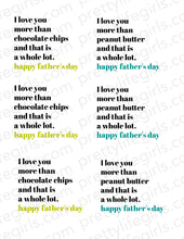 Load image into Gallery viewer, Father&#39;s Day Cookies Printable Gift Tag
