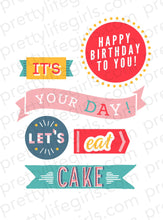 Load image into Gallery viewer, Printable Celebration Cake Topper

