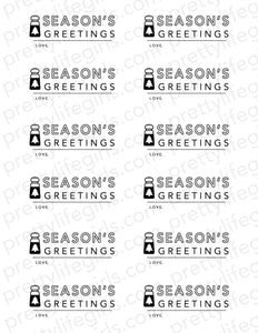 Season's Greetings Printable Tag